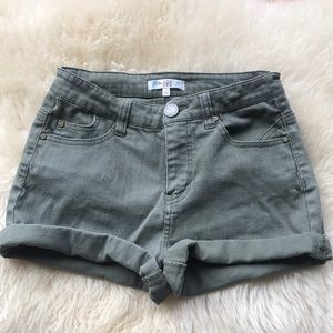 Army green shorts